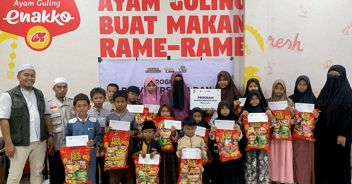Program Bahagia Bersama Yatim AgniaCare berbagi kebahagiaan dengan anak-anak yatim
